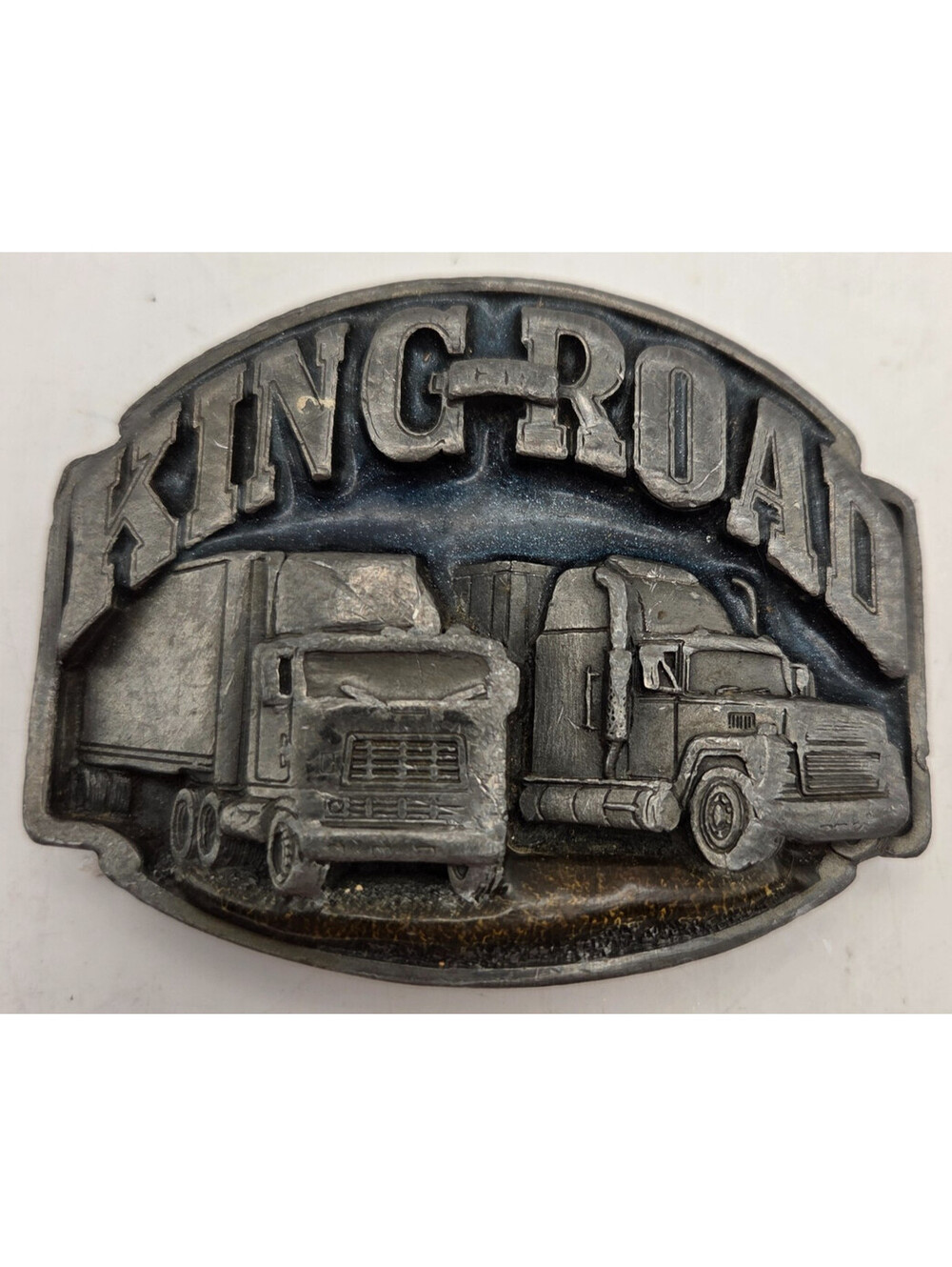 Vintage 1992 Siskiyou King Road Trucker Semi Truck Belt Buckle C-6 USA